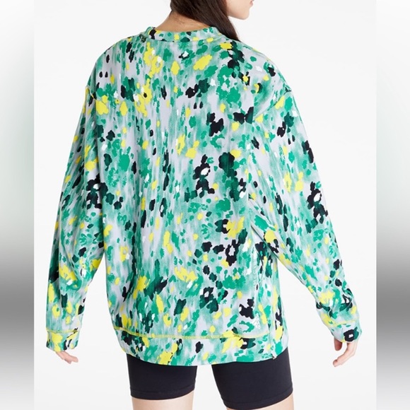 ADIDAS BY STELLA MCCARTNEY 100% Organic Cotton Sweatshirt Floral SIZE:  3X - Picture 2 of 10